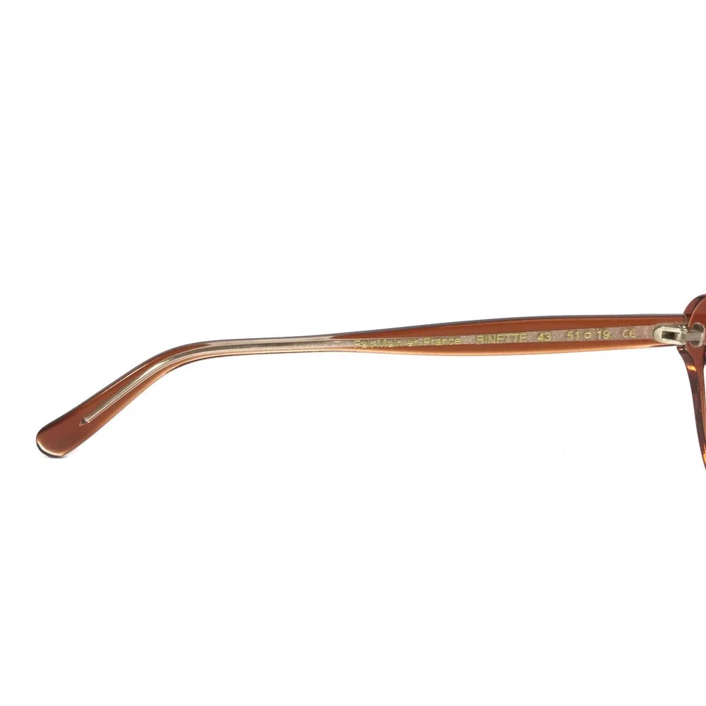 Caroline Abram Eyeglasses Frames BINETTE 43 Clear Reddish Brown 51-19-140